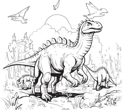 T Rex Tales Vector Graphics for Dinosaur Line Art Coloring Pages Velociraptor Voyage Line Art Coloring Pages Vector Logo with Dinosaurs