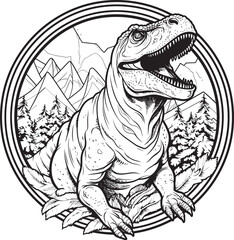 VelociraptorVisions Vector Design featuring Intricate Dinosaur Lineart Coloring Pages PterodactylPlumes Dinosaur Lineart Coloring Pages Vector Graphics