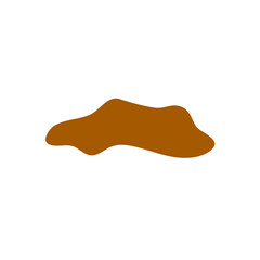 Vector long abstract brown blob