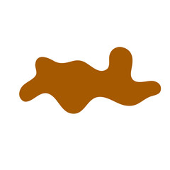 Vector long abstract brown blob