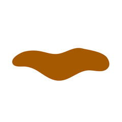 Vector long abstract brown blob