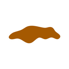 Vector long abstract brown blob