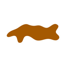 Vector long abstract brown blob
