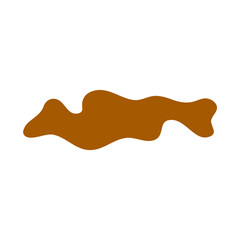 Vector long abstract brown blob