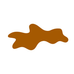 Vector long abstract brown blob