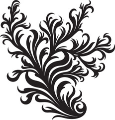 Coastal Calligraphy Vector Design with Doodle Seaweed Iconography Seaweed Sagas Doodle Seaweed Vector Graphics Telling Tales of the Tide