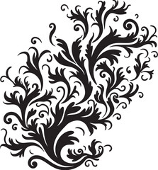 Seaweed Symphony Vector Logo with Doodle Seaweed Design for Underwater Harmony Marine Doodles Vector Design with Doodle Seaweed Iconography for Ocean themed Delights