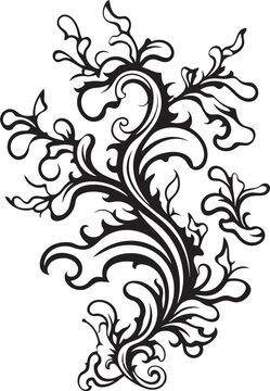 Marine Magic Vector Design with Doodle Seaweed Iconography Bringing Oceanic Enchantment Seaweed Sketches Doodle Seaweed Vector Graphics Inspiring Coastal Creativity
