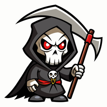 Grim reaper cartoon for your design