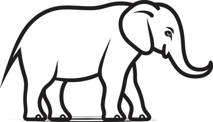 Elephant Aura Vector Logo Emanating the Powerful Aura of Elephants Noble Elephant Vector Design Illustrating the Noble Character of an Elephant