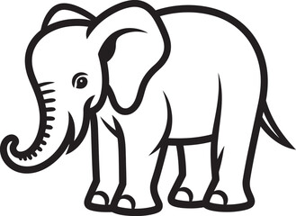 Majestic Elephant Vector Logo Showcasing the Majestic Presence of Elephants Elephant Essence Vector Design Capturing the Inherent Essence of Elephants