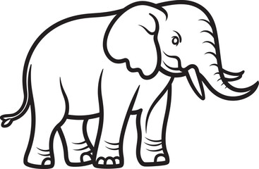 Elegant Elephant Vector Graphics Exuding the Elegant Charm of an Elephant Regal Pachyderm Vector Logo Illustrating the Regal Aura of Elephants