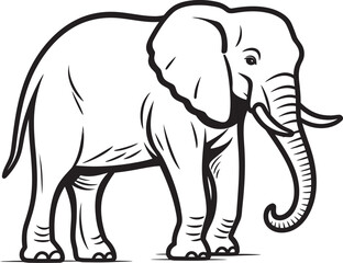 Elephant Emblem Emblematic Elephant Icon in Vector Format Elegant Elephant Vector Design Exuding the Elegance of an Elephant