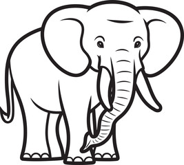 Regal Pachyderm Vector Logo Illustrating the Regal Aura of Elephants Elephant Majesty Vector Design Portraying the Majestic Majesty of Elephants