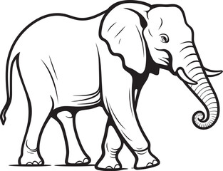 Fototapeta premium Majestic Elephant Vector Logo Showcasing the Majestic Magnificence of Elephants Elephant Essence Vector Design Portraying the Essence of Elephants