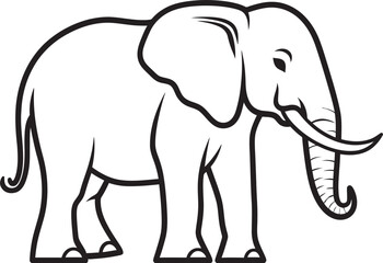 Iconic Elephant Vector Design Featuring Recognizable Elephant Illustration Noble Elephant Vector Graphics Reflecting Dignity and Strength of Elephants
