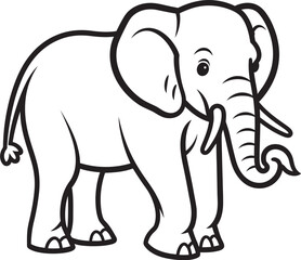 Noble Elephant Vector Graphics Reflecting Dignity and Strength of Elephants Elephant Majesty Vector Logo Symbolizing Majesty and Grandeur of Elephants