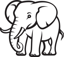 Majestic Elephant Vector Logo Reflecting the Majestic Presence of Elephants Elephant Essence Vector Design Capturing the Intrinsic Essence of Elephants