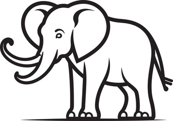 Elephantic Majesty Vector Logo Illustrating Majestic Presence of Elephants Symbolic Elephant Vector Design Highlighting Symbolism of Elephants