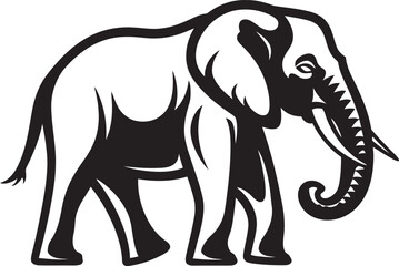 Symbolic Elephant Vector Graphics Highlighting Symbolism and Significance of Elephants Tusker Triumph Vector Logo Symbolizing Triumph and Power of Elephants