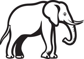 Elephant Aura Vector Logo Reflecting Aura and Majesty of Elephants Gentle Giant Vector Design Celebrating Gentleness and Power of Elephants