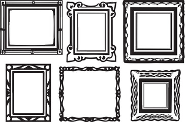Set frames. Hand drawn vector illustration	