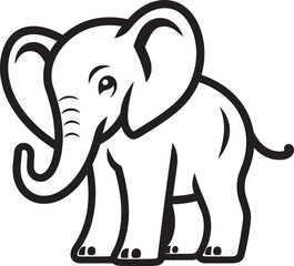 Gentle Giant Vector Graphics Celebrating Gentleness and Power of Elephants Ivory Elegance Vector Logo Showcasing Elegance of Elephant Ivory