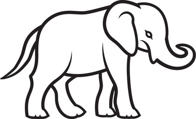 Elephantic Majesty Vector Graphics Illustrating Majestic Presence of Elephants Symbolic Elephant Vector Logo Embracing Symbolism of Elephants
