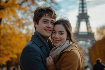 Fototapeta premium Couple in Paris