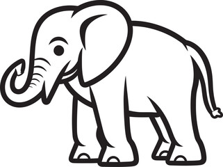 Elegant Elephant Emblem Vector Design Showcasing Graceful Elephant Symbol Timeless Elephant Icon Vector Graphics of Iconic Elephant Silhouette