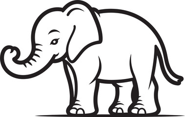 Timeless Elephant Icon Vector Graphics of Iconic Elephant Silhouette Noble Elephant Legacy Vector Logo Design Symbolizing the Dignity and Legacy of Elephants