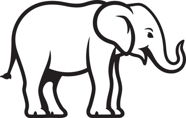 Elegant Pachyderm Vector Design Depicting the Elegance of Elephants Regal Elephant Vector Icon Reflecting the Majesty of Elephants
