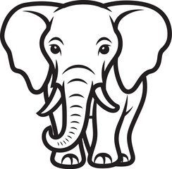 Celestial Elephant Vector Logo Portraying the Celestial Beauty of Elephants Resilient Tusker Vector Design Depicting the Resilience of Elephants