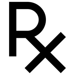 rx icon, simple vector design - obrazy, fototapety, plakaty
