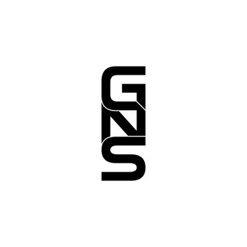 gns lettering initial monogram logo design