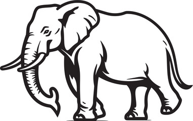 Ethereal Tusker Vector Design Portraying the Ethereal Beauty of Elephants Enigmatic Elephant Vector Graphics Capturing the Enigma of Elephants