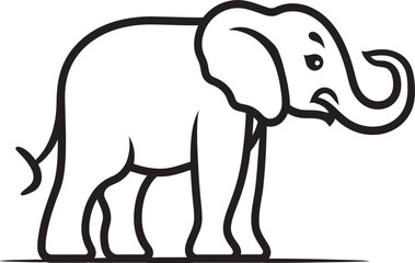 Pristine Pachyderm Vector Logo Illustrating the Pristine Nature of Elephants Tranquil Tusker Vector Design Exuding the Tranquility of Elephants