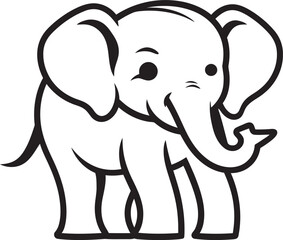 Enigmatic Essence Vector Graphics Capturing the Enigmatic Essence of Elephants Ponderous Pride Vector Logo Depicting the Ponderous Pride of Elephants