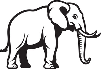 Elephant Aura Vector Logo Emanating the Powerful Aura of Elephants Noble Elephant Vector Design Illustrating the Noble Character of an Elephant