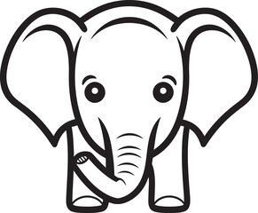 Pristine Purity Vector Logo Illustrating the Pristine Purity of Elephants Tranquil Tranquility Vector Design Exuding the Tranquil Tranquility of Elephants