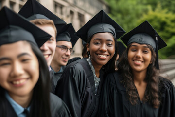 Obraz premium Young black Graduate with Bright Future