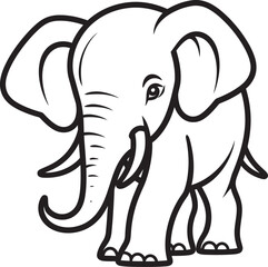 Elephantic Majesty Vector Logo Illustrating the Majesty of Elephants Vibrant Pachyderms Vector Designs Vibrantly Depicting Elephants