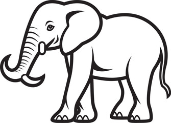 Elephant Essence Vector Design Capturing the Inherent Essence of Elephants Elephant Emblem Emblematic Elephant Icon in Vector Art