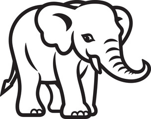 Noble Elephant Vector Logo Symbolizing the Noble Character of Elephants Elephant Icon Iconic Elephant Representation in Vector Illustration
