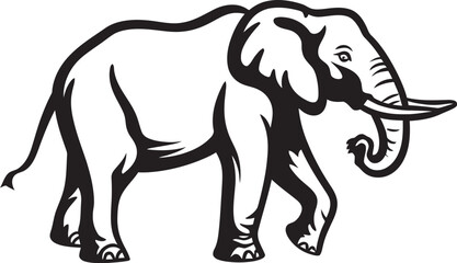Elephant Majesty Vector Logo Embodying the Grandeur of an Elephant Elephant Elegance Vector Design Illustrating the Graceful Beauty of an Elephant