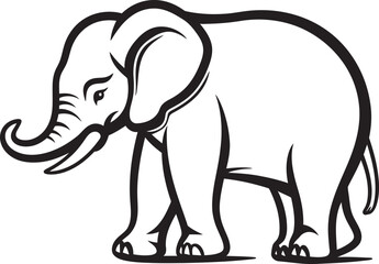 Elephant Iconic Iconic Elephant Representation in Vector Form Elephant Majesty Vector Logo Embodying the Grandeur of an Elephant