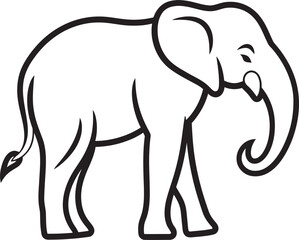 Noble Elephant Vector Logo Featuring the Noble Stature of an Elephant Elephant Elegance Vector Design Showcasing the Elegant Form of an Elephant
