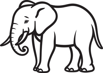 Elephant Majesty Vector Logo Portraying the Majestic Aura of Elephants Elegant Elephant Vector Design with an Elegant Elephant Illustration