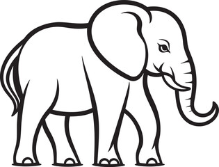 Majestic Elephant Vector Graphics with a Majestic Elephant Illustration Elephant Aura Vector Logo Emanating the Powerful Aura of Elephants