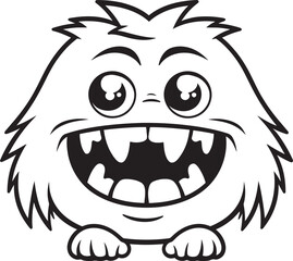 Delightful Monster Delights Vector Graphics for Cute Creature Creations Playful Monster Palooza Vector Logo and Iconography